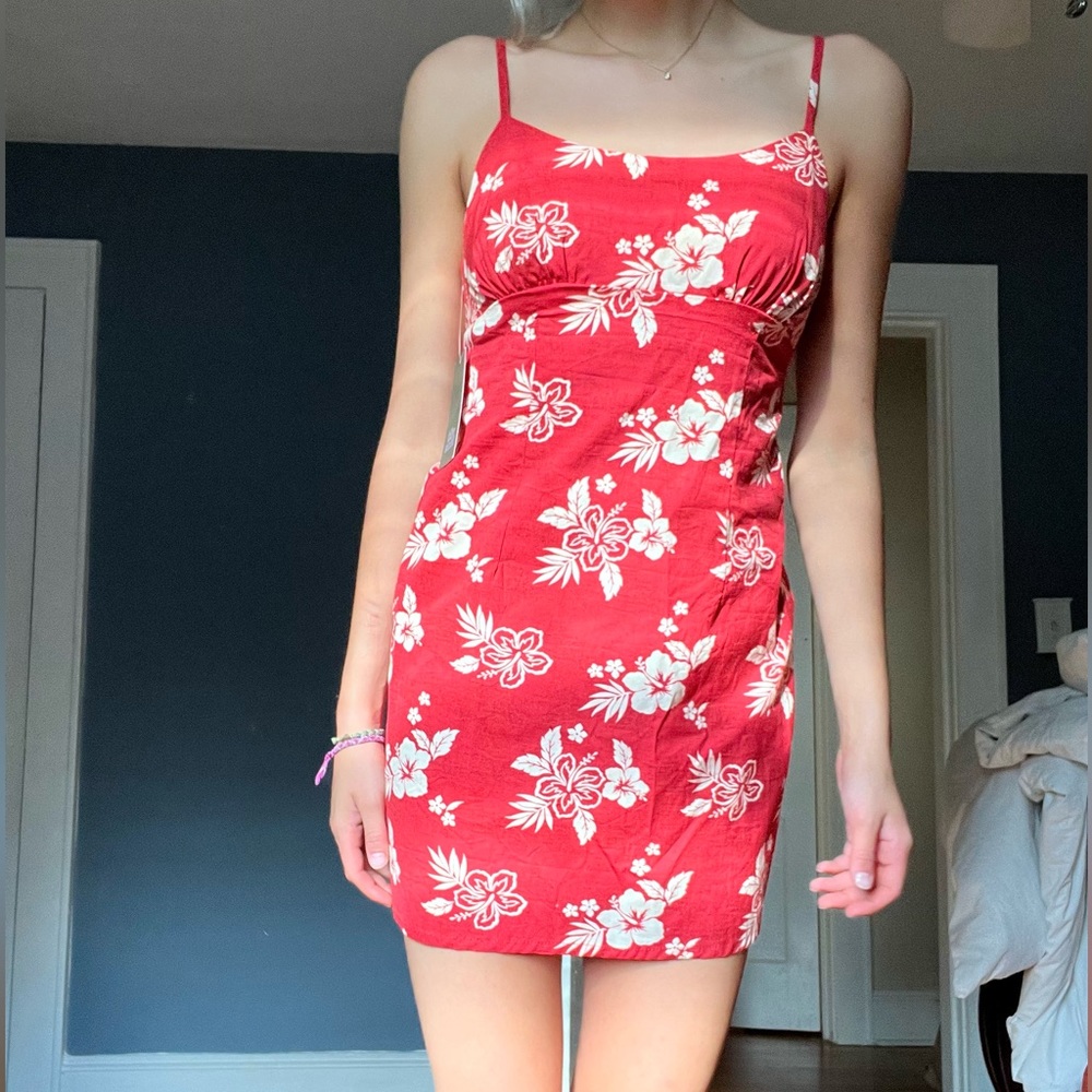 Wild Fable Red Hawaiian Dress. Size S.